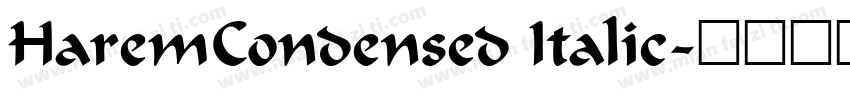 HaremCondensed Italic字体转换